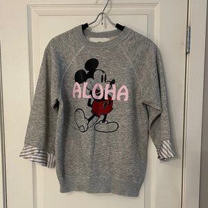 Mickey Mouse / Aloha Sweatshirt - by Aquarius Cocktail (Re/Work Vintage Series)
